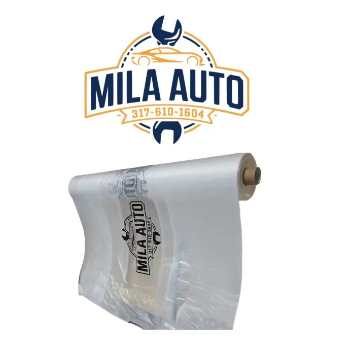 mila auto 16.4ft' x 393.7ft' Roll of Pure  Premium Overspray Paintable Plastic Sheeting -8 Micron, Protective Masking Film Cover - Auto Car Painting, Bodyshop Repair, Household Cloth, Weather