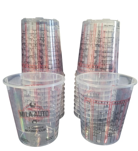 Mila auto Custom Shop Paint Mixing Cups                                [200 Count - 1300ml.]